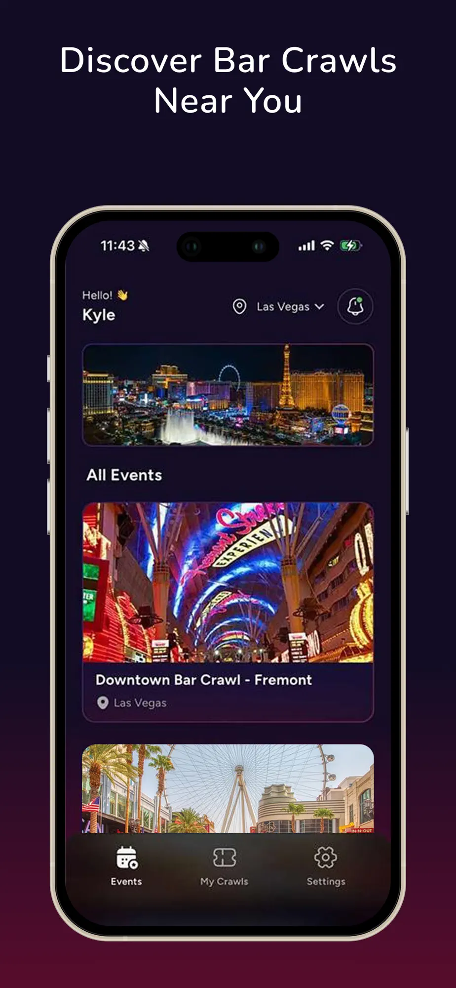 Royal Crawl app, discover crawls