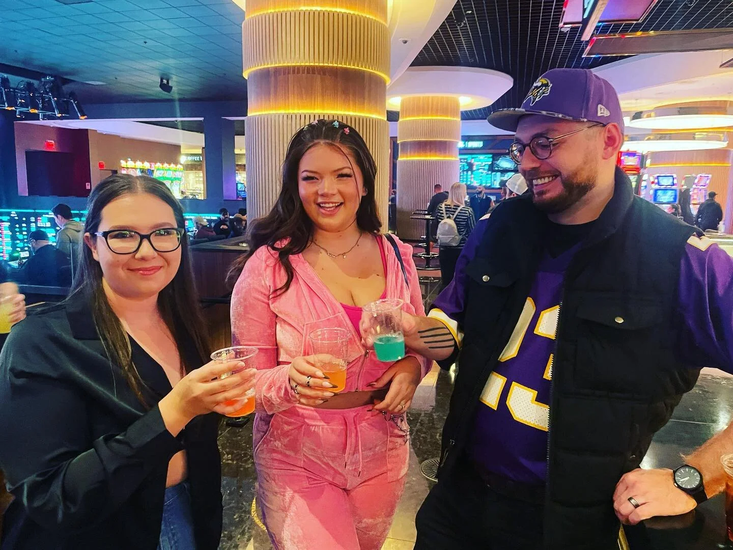 Bachelor party group on a Las Vegas Royal Crawl bar crawl